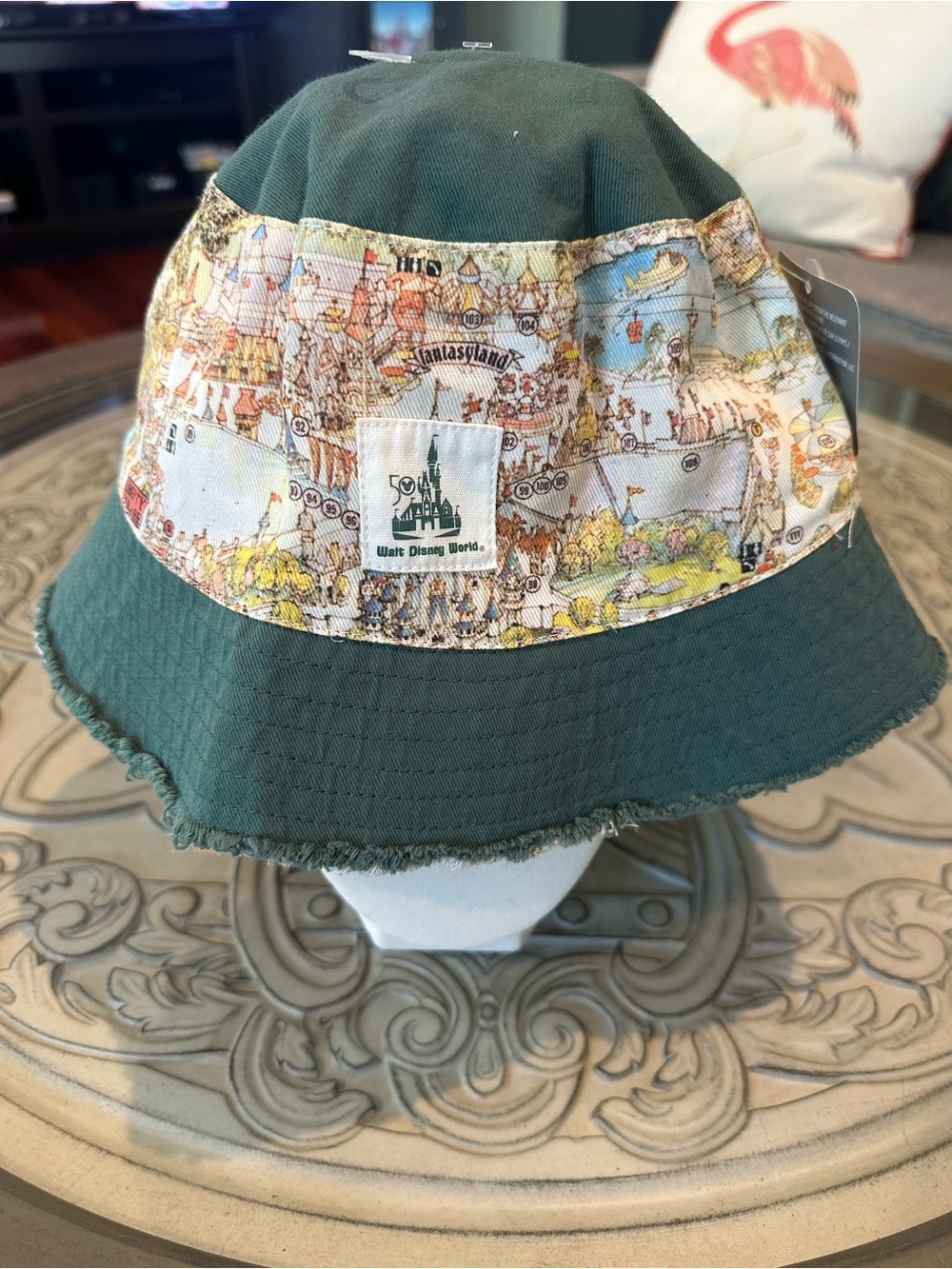 NWT Disney World Map 50th Anniversary Reversable Bucket Hat Vault Collection